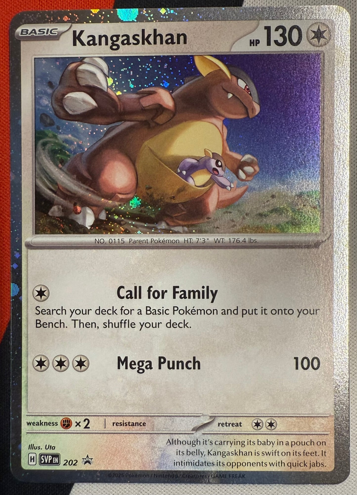 Kangaskhan #202 – Scarlet & Violet (Black Star Promo, Cosmos Holo) B