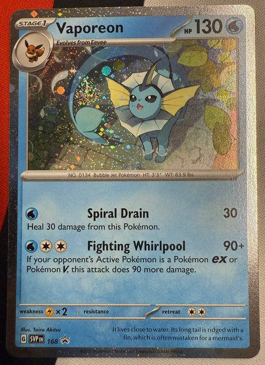 Vaporeon #168 – Scarlet & Violet (Black Star Promo, Cosmos Holo) C