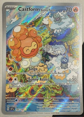 Castform Sunny Form #195 – Surging Sparks (Illustration Rare)