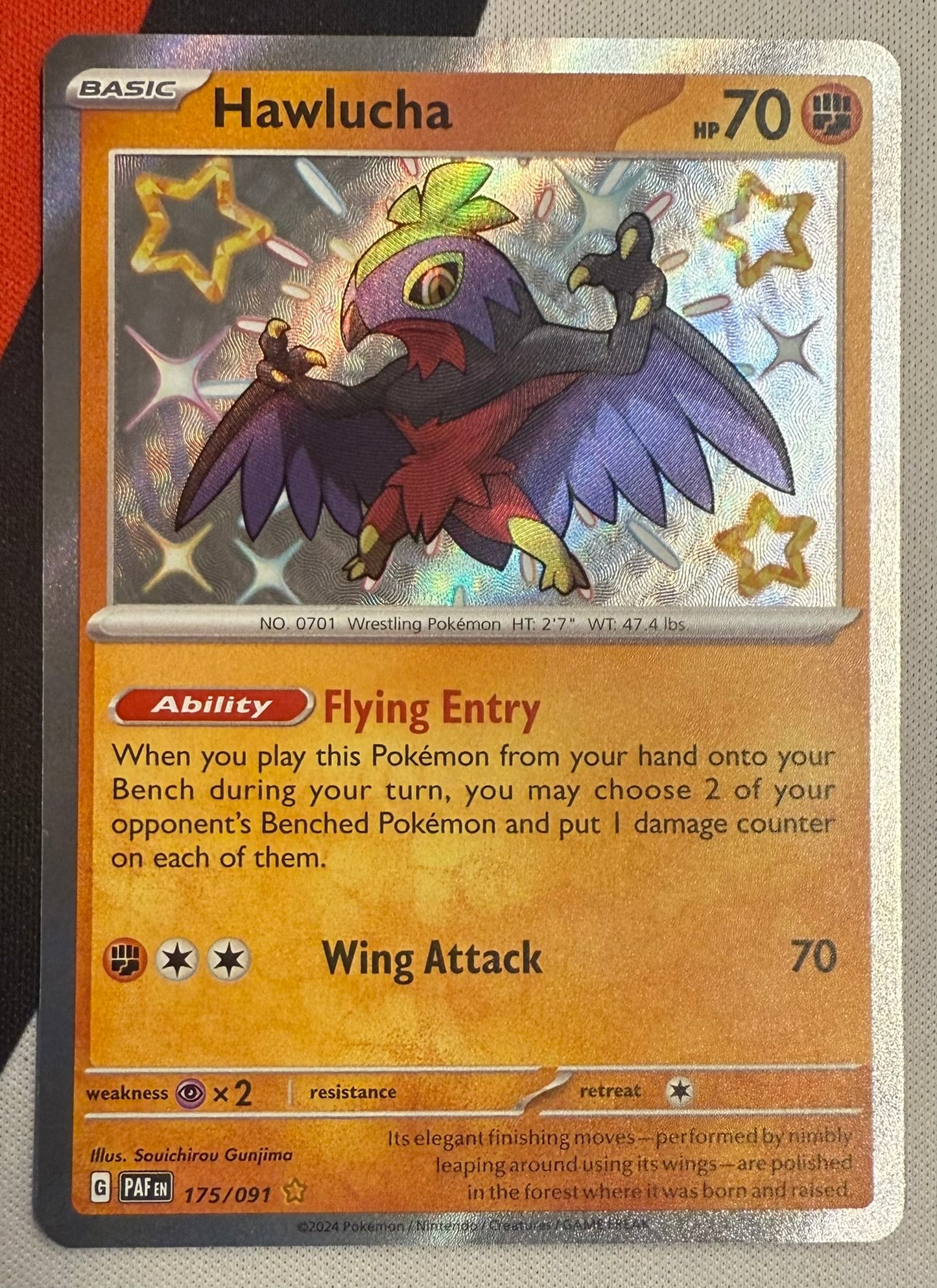 Hawlucha #175 – Paldean Fates (Shiny Rare)