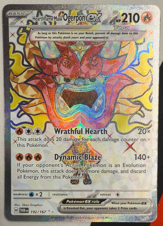 Hearthflame Mask Ogerpon ex #192/167 – Twilight Masquerade (Ultra Rare)