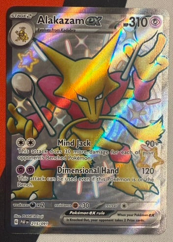 Alakazam ex #215 – Paldean Fates (Shiny Ultra Rare)