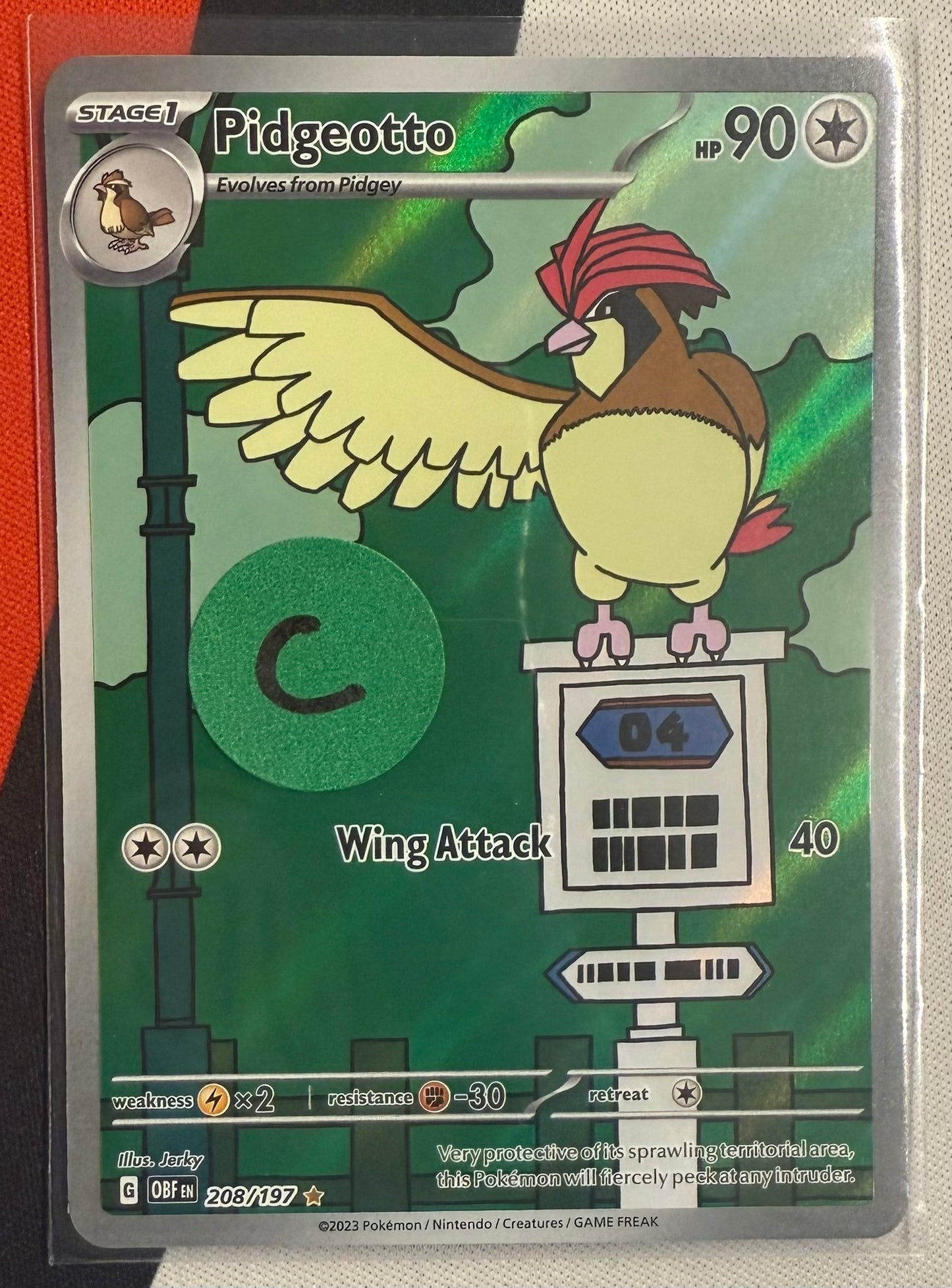 Pidgeotto #208 – Obsidian Flames (Illustration Rare) C