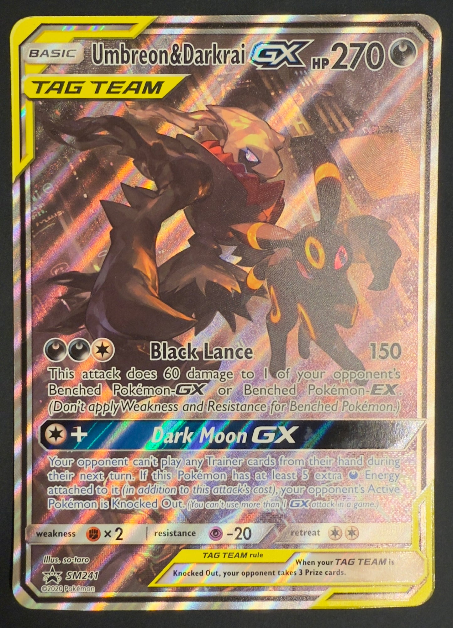 Umbreon & Darkrai GX SM241 – Sun & Moon (Black Star Promo, Jumbo Card)