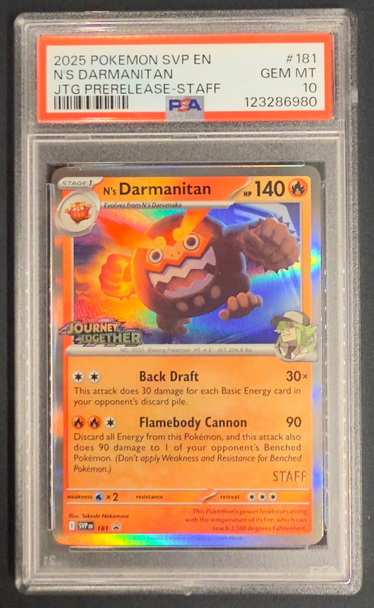 PSA 10 Darmanitan #181 – Scarlet & Violet (Staff Promo)