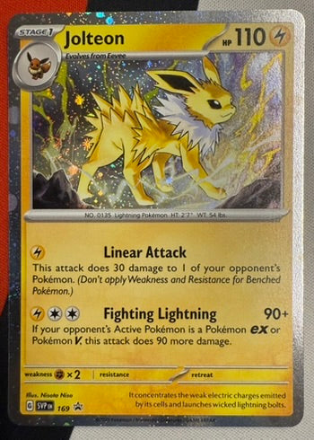 Jolteon #169 – Scarlet & Violet (Black Star Promo, Cosmos Holo)