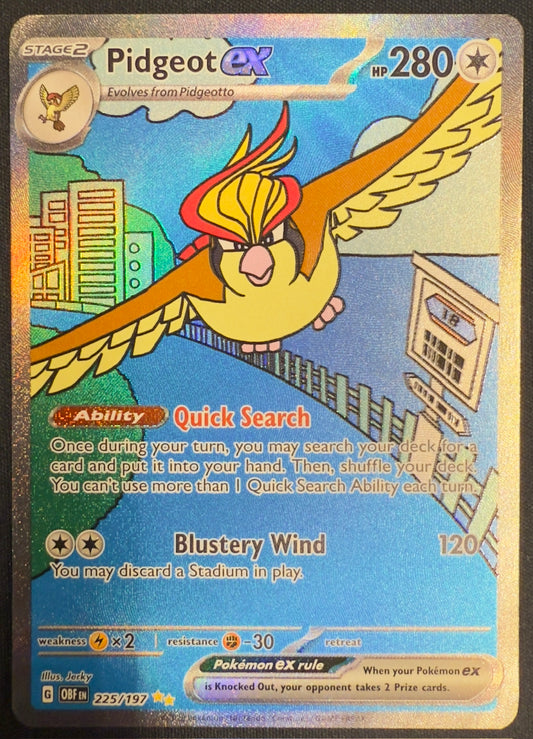 Pidgeot ex #225 – Obsidian Flames (Special Illustration Rare)