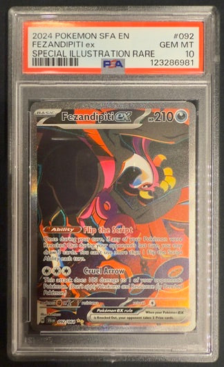 PSA 10 Fezandipiti ex #92 – Shrouded Fable (Special Illustration Rare)