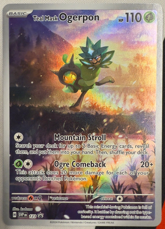 Teal Mask Ogerpon #123 – Scarlet & Violet (Black Star Promo, Full Art)