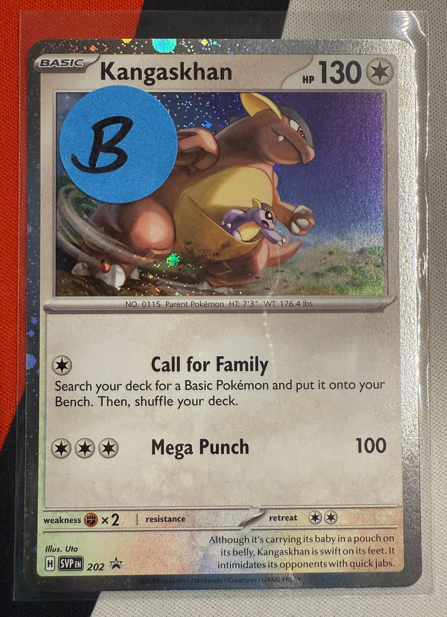 Kangaskhan #202 – Scarlet & Violet (Black Star Promo, Cosmos Holo) B