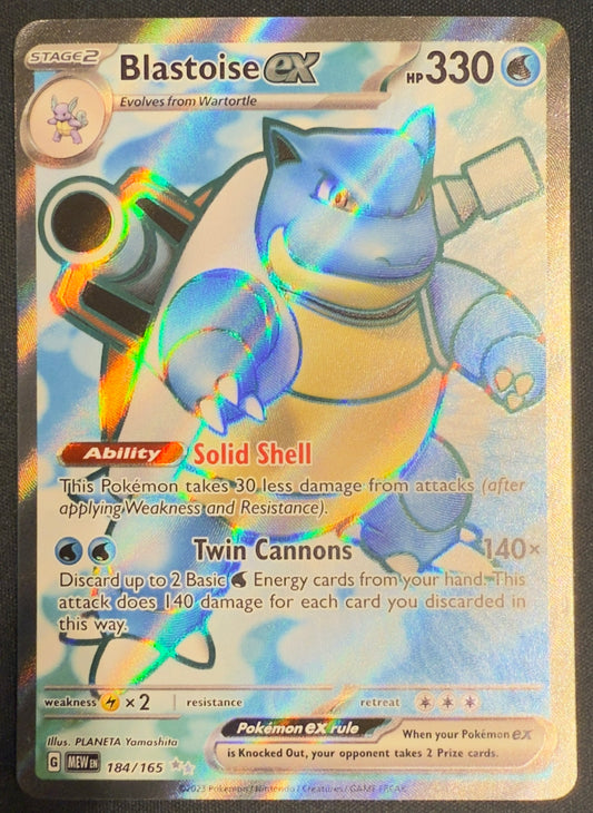 Blastoise ex #184 – Scarlet & Violet 151 (Ultra Rare)