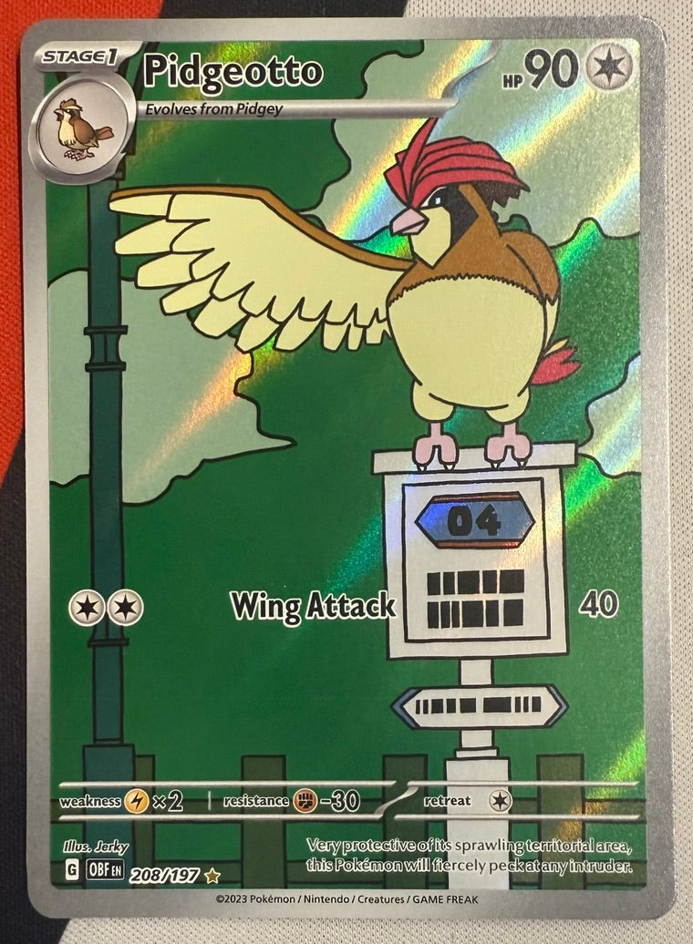 Pidgeotto #208 – Obsidian Flames (Illustration Rare) A