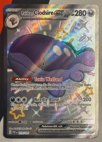 Paldean Clodsire ex #219 – Paldean Fates (Shiny Ultra Rare)