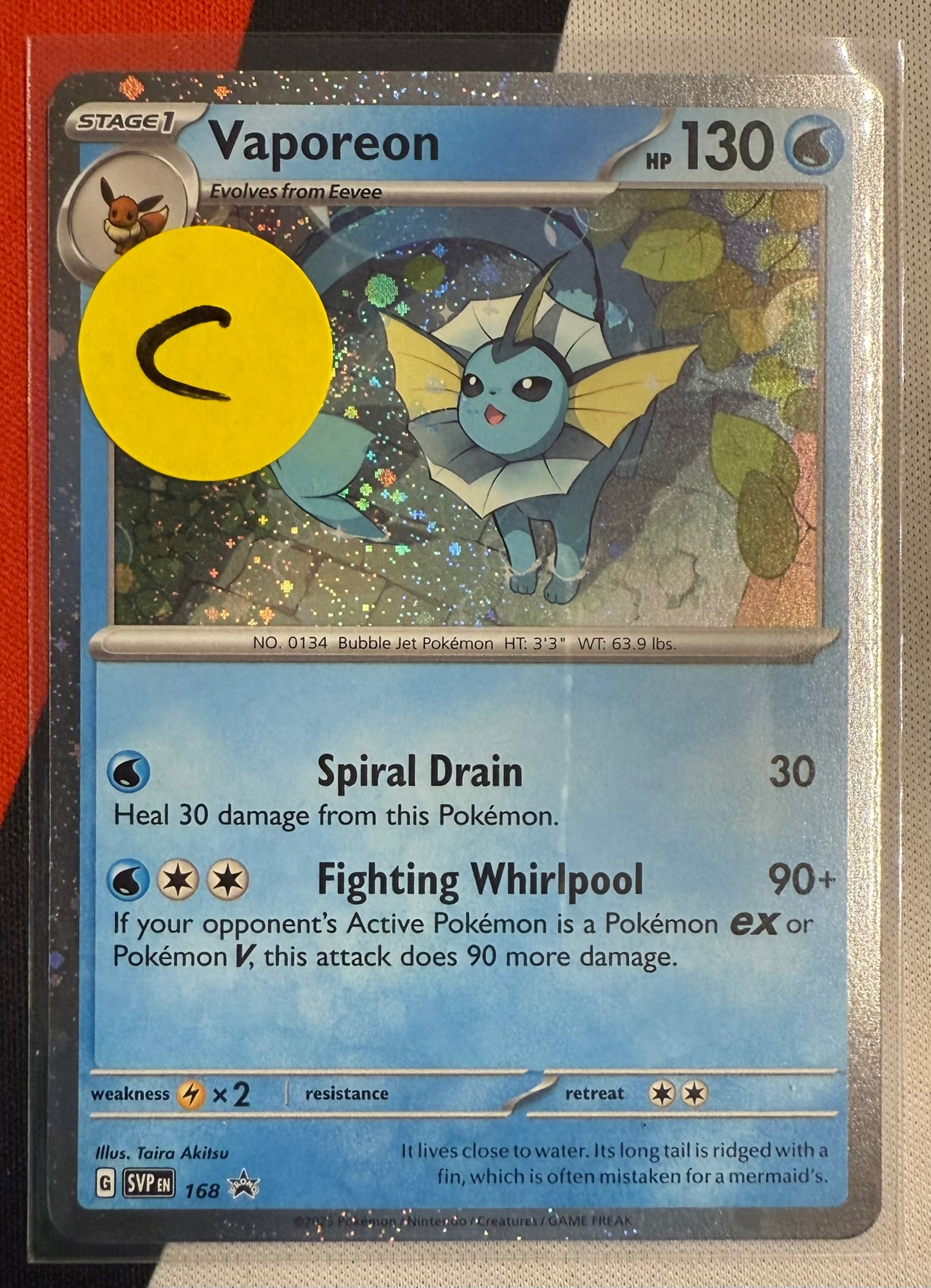 Vaporeon #168 – Scarlet & Violet (Black Star Promo, Cosmos Holo) C