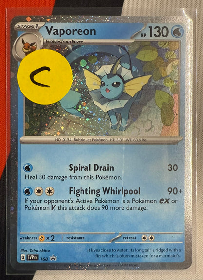 Vaporeon #168 – Scarlet & Violet (Black Star Promo, Cosmos Holo) C