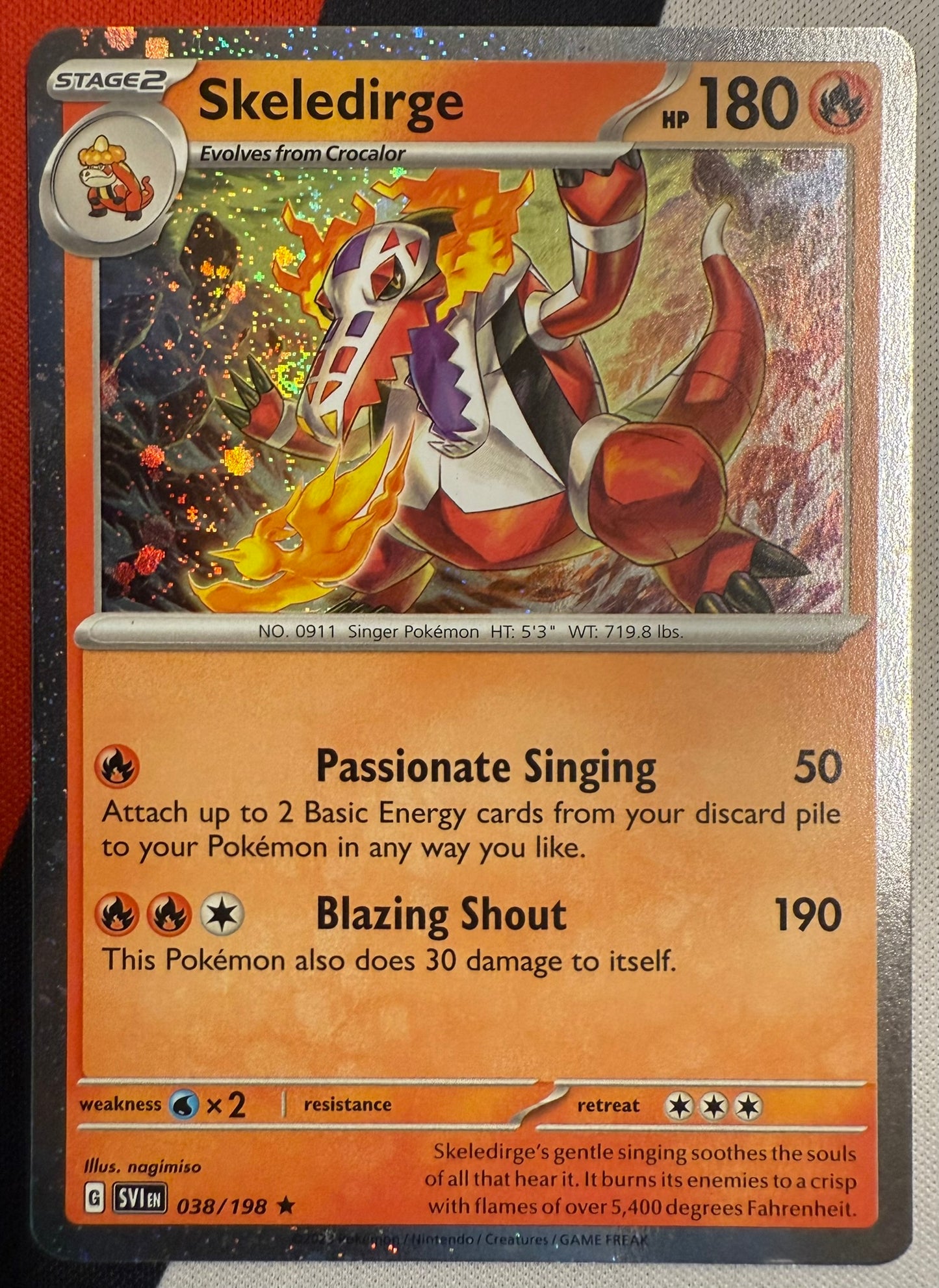 Skeledirge #38 – Scarlet & Violet (Cosmos Holo)