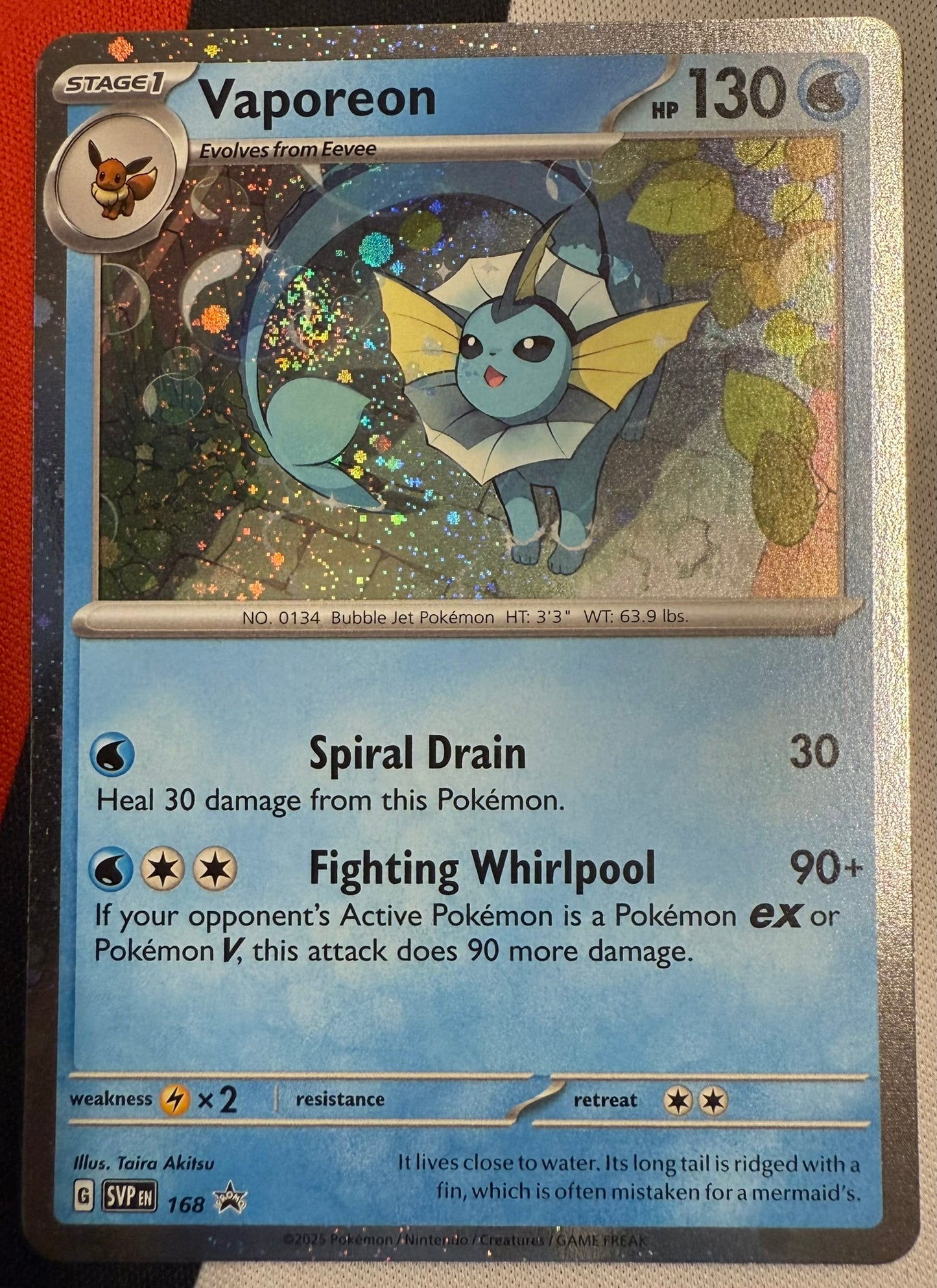 Vaporeon #168 – Scarlet & Violet (Black Star Promo, Cosmos Holo) C