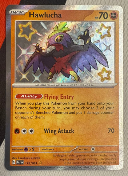 Hawlucha #175 – Paldean Fates (Shiny Rare)