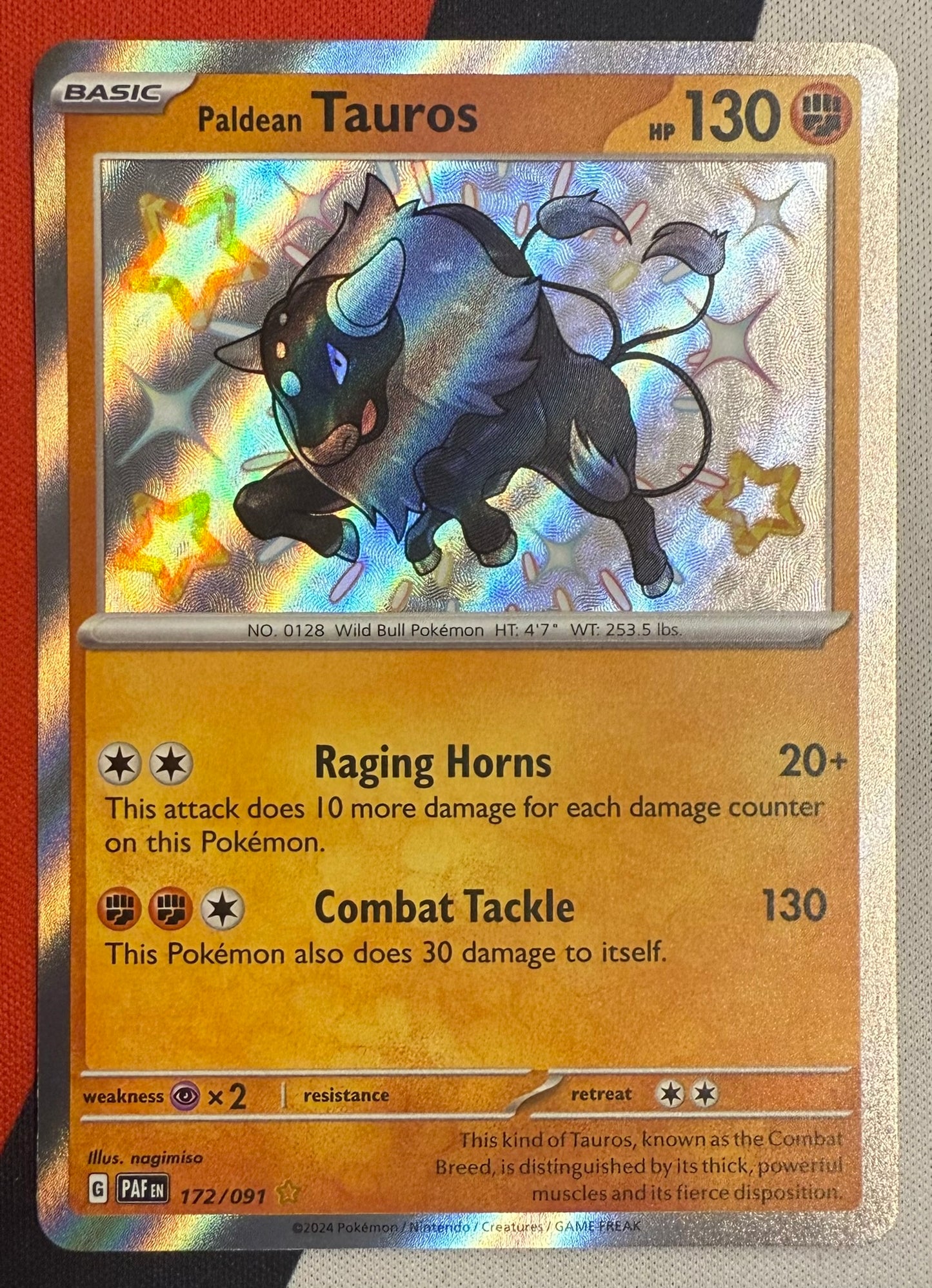 Paldean Tauros #172 – Paldean Fates (Shiny Rare)