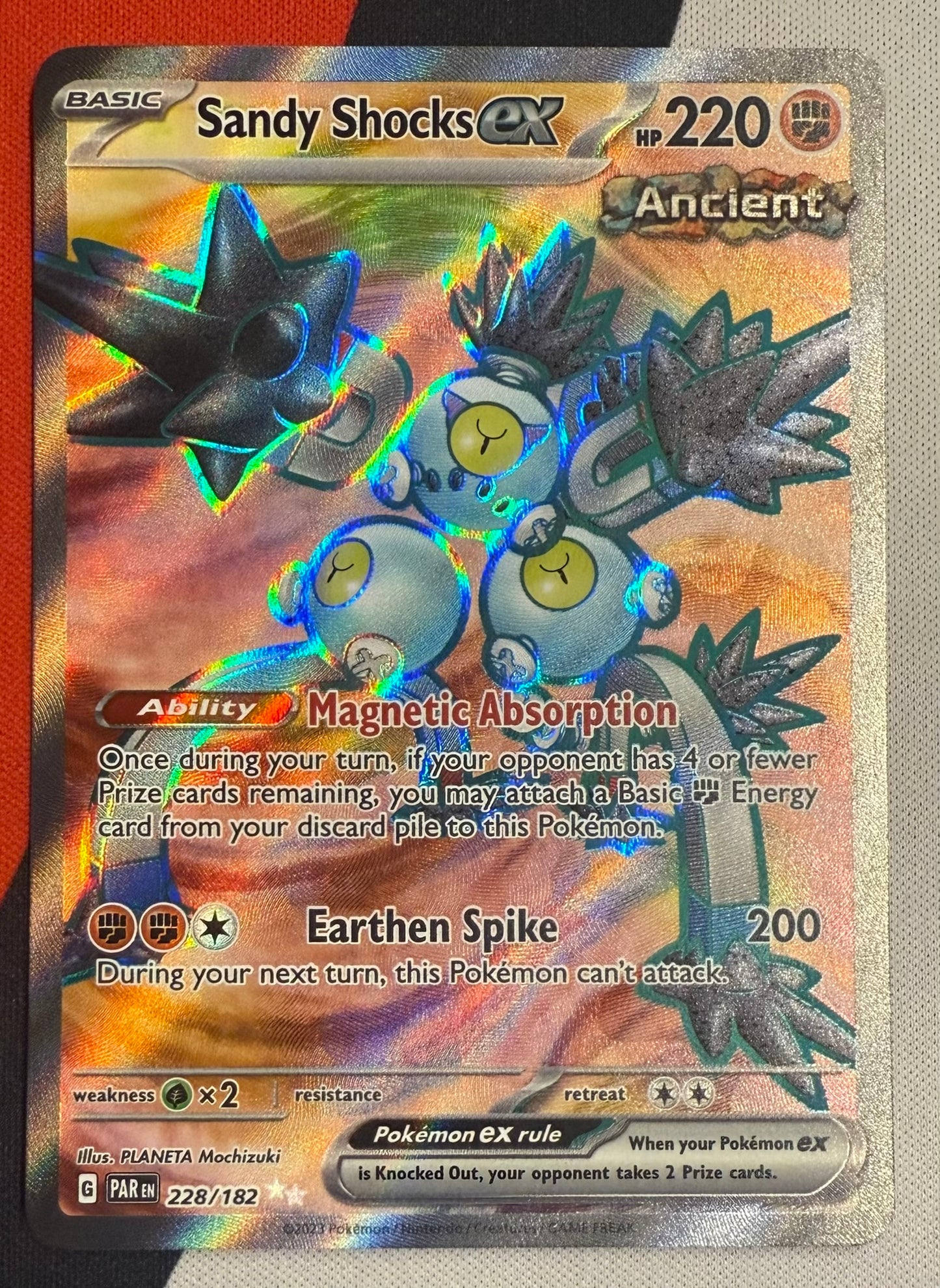 Sandy Shocks ex #228 – Paradox Rift (Ultra Rare)