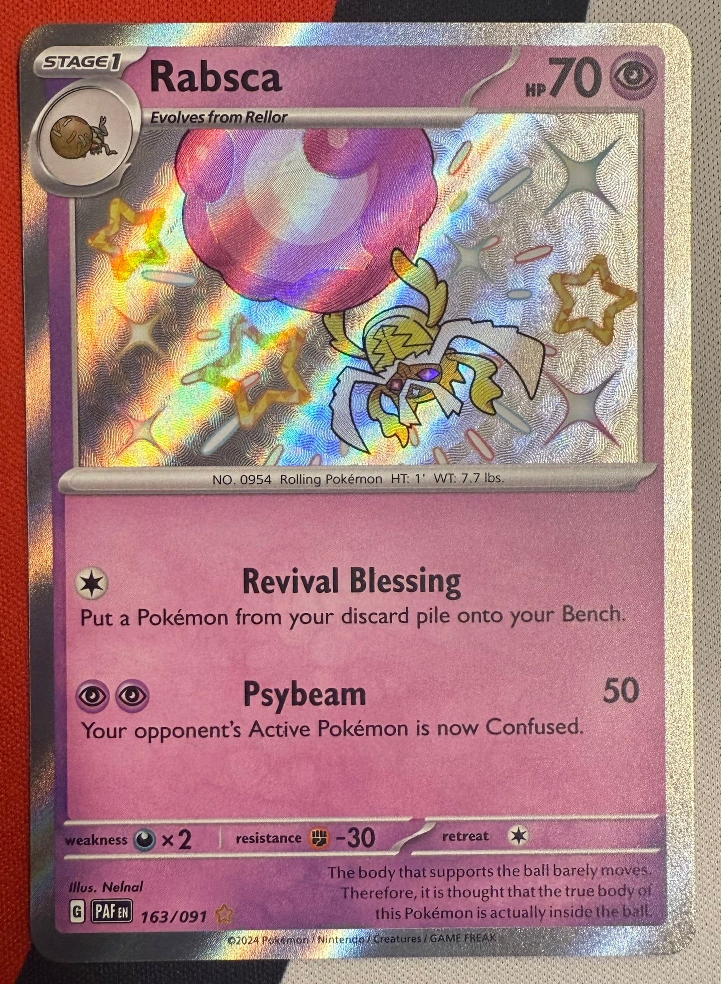 Rabsca #163 – Paldean Fates (Shiny Rare)