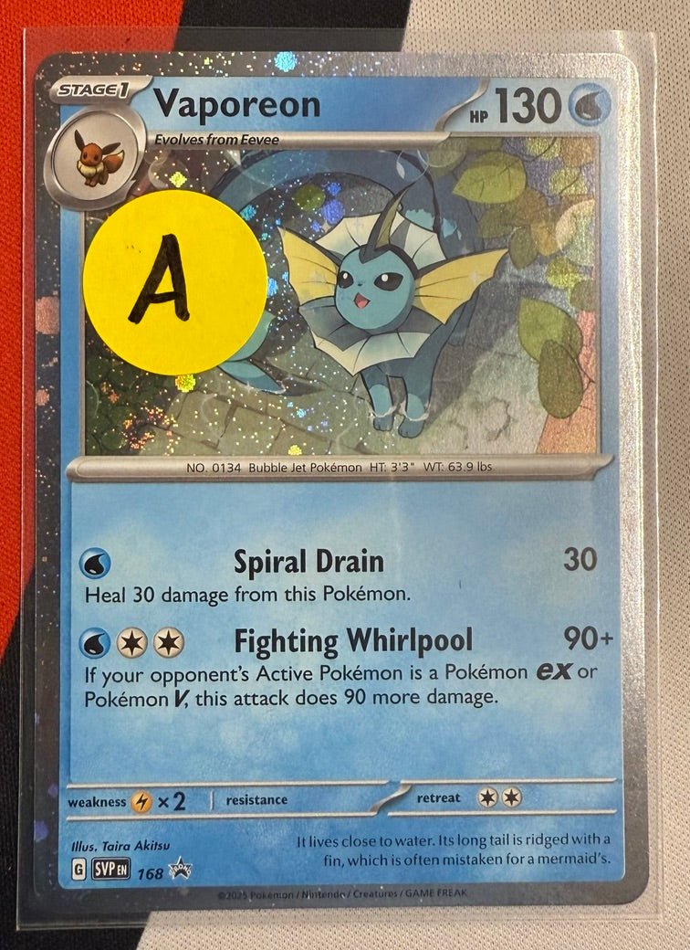 Vaporeon #168 – Scarlet & Violet (Black Star Promo, Cosmos Holo) A