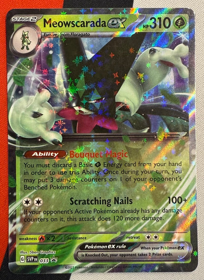 Meowscarada ex #33 – Scarlet & Violet Promo (Black Star Promo) A