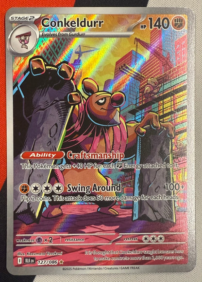 Conkeldurr #127 – Scarlet & Violet: Black Bolt (Illustration Rare)