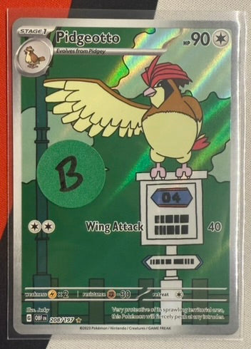 Pidgeotto #208 – Obsidian Flames (Illustration Rare) B