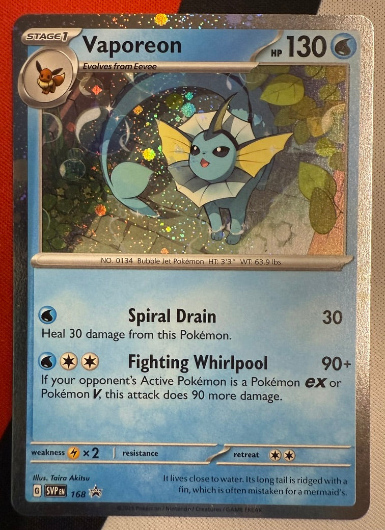 Vaporeon #168 – Scarlet & Violet (Black Star Promo, Cosmos Holo) A