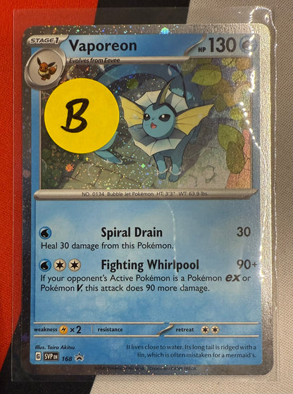 Vaporeon #168 – Scarlet & Violet (Black Star Promo, Cosmos Holo) B