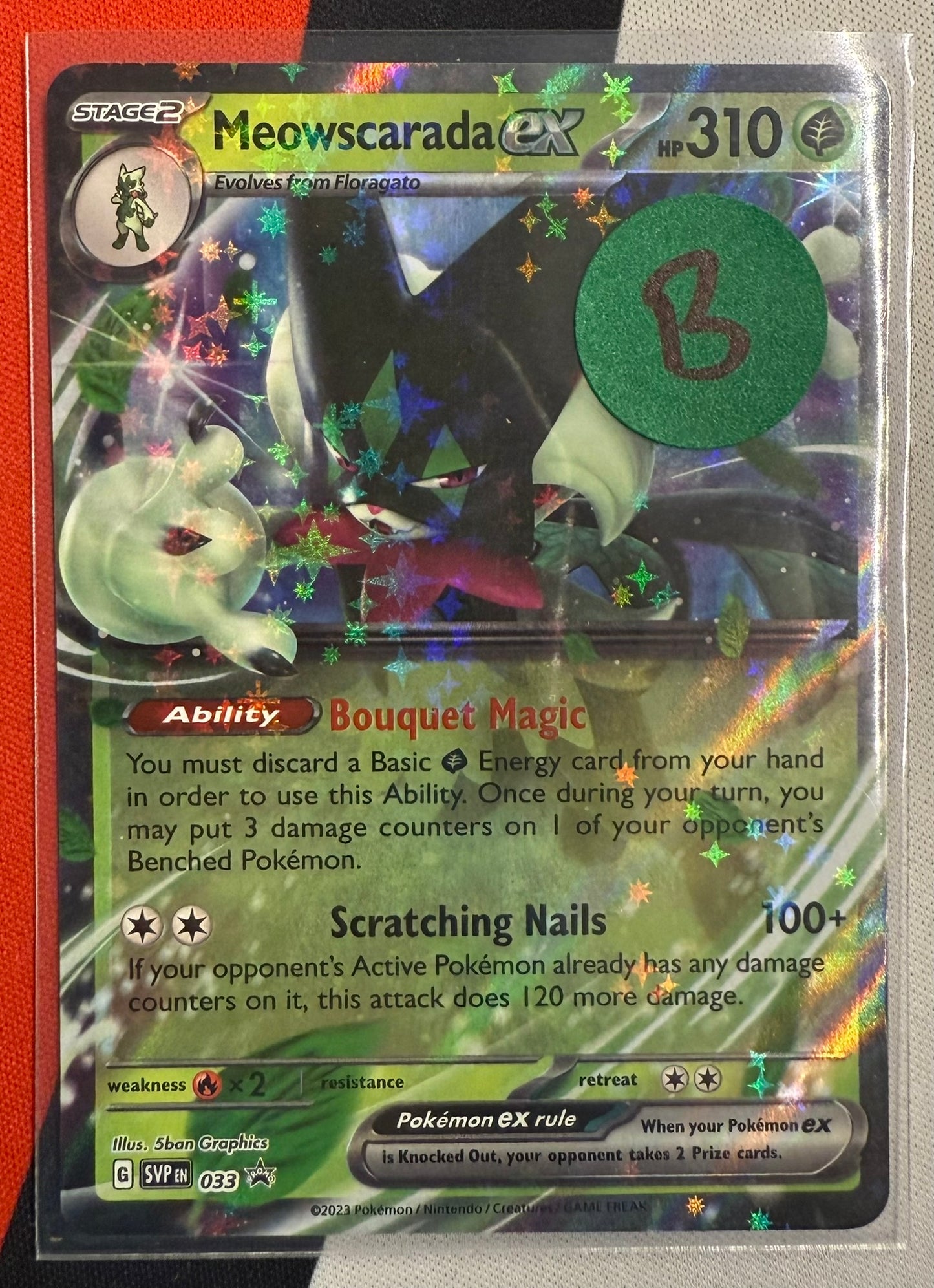 Meowscarada ex #33 – Scarlet & Violet Promo (Black Star Promo) B