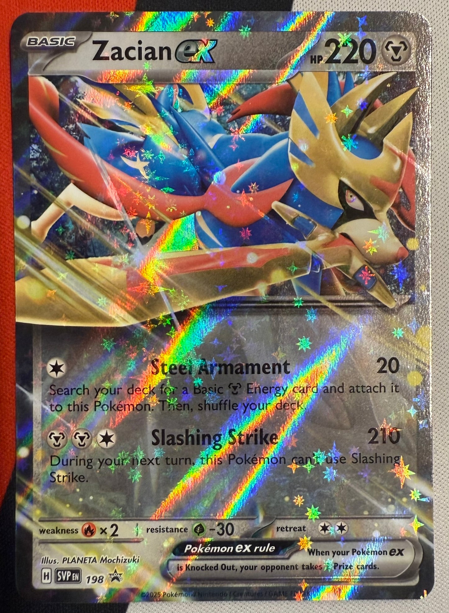 Zacian ex #198 – Scarlet & Violet (Black Star Promo)