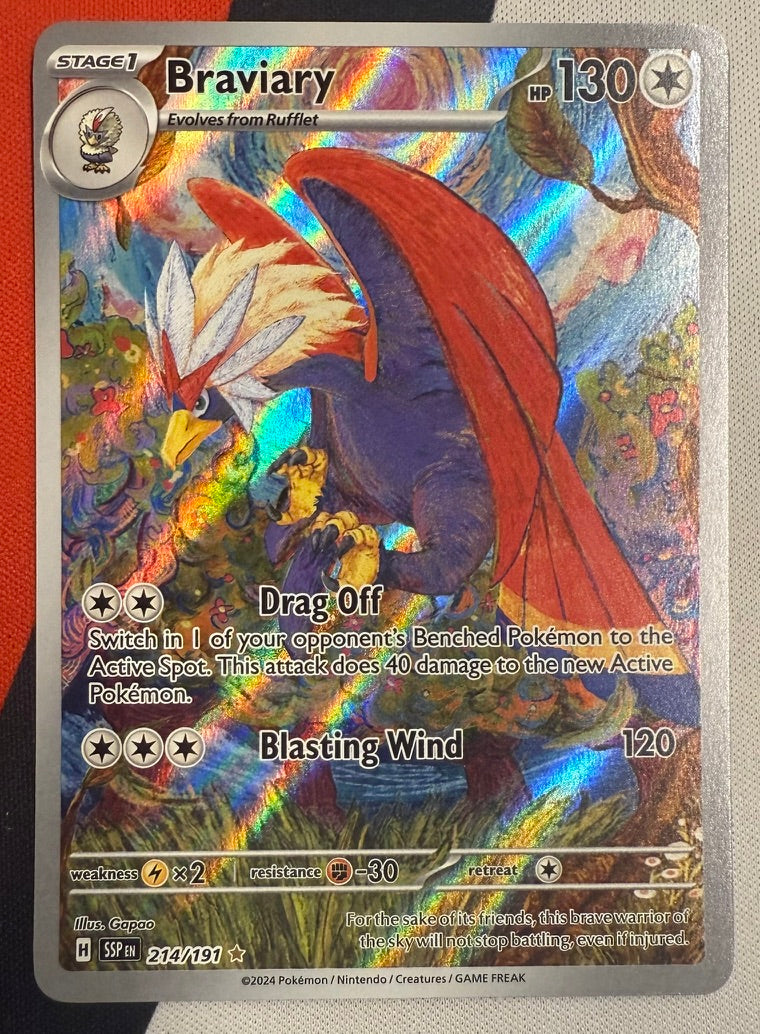 Braviary #214 – Surging Sparks (Illustration Rare)