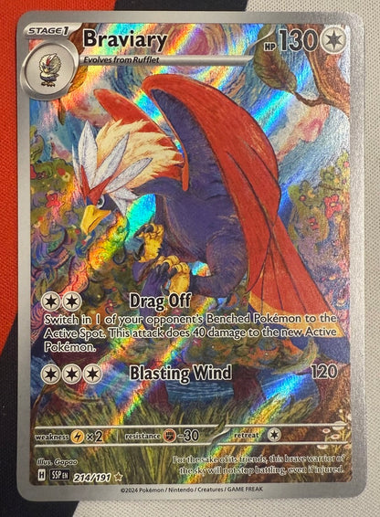 Braviary #214 – Surging Sparks (Illustration Rare)