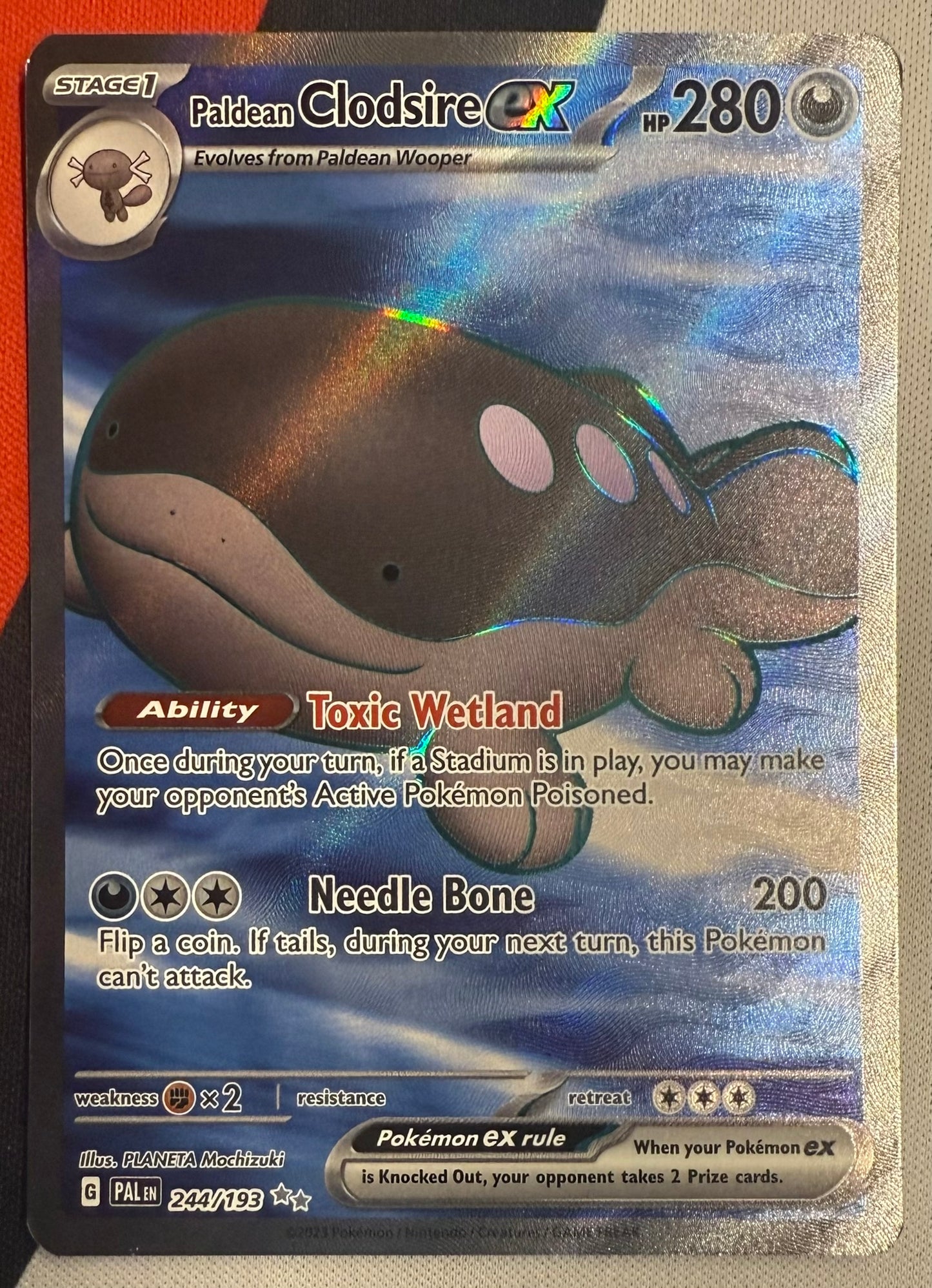 Paldean Clodsire ex #244 – Paldea Evolved (Ultra Rare)