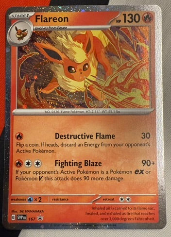Flareon #167 – Scarlet & Violet (Black Star Promo, Cosmos Holo) B